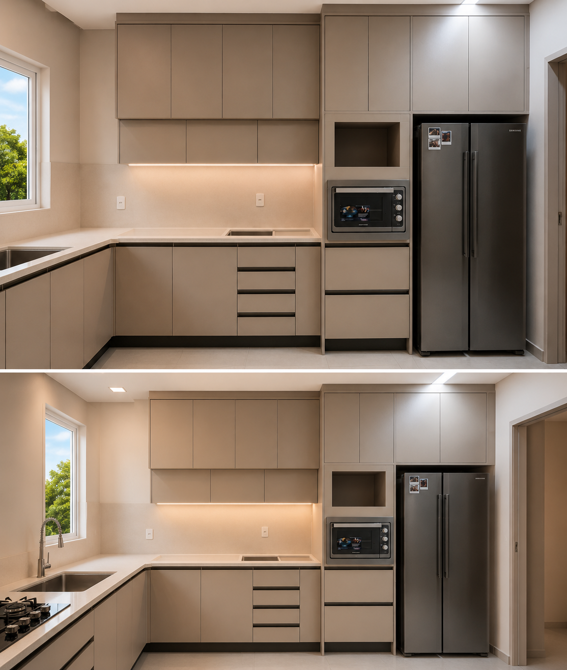 Cozinha modelo alta minimalista